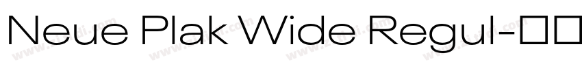 Neue Plak Wide Regul字体转换
